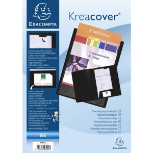 Cartella di presentazione in PP Krea Cover, per formato DIN A4 Nero