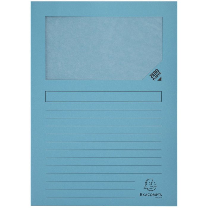 confezione da 25 cartelline a finestra Forever A4 - Azzurro