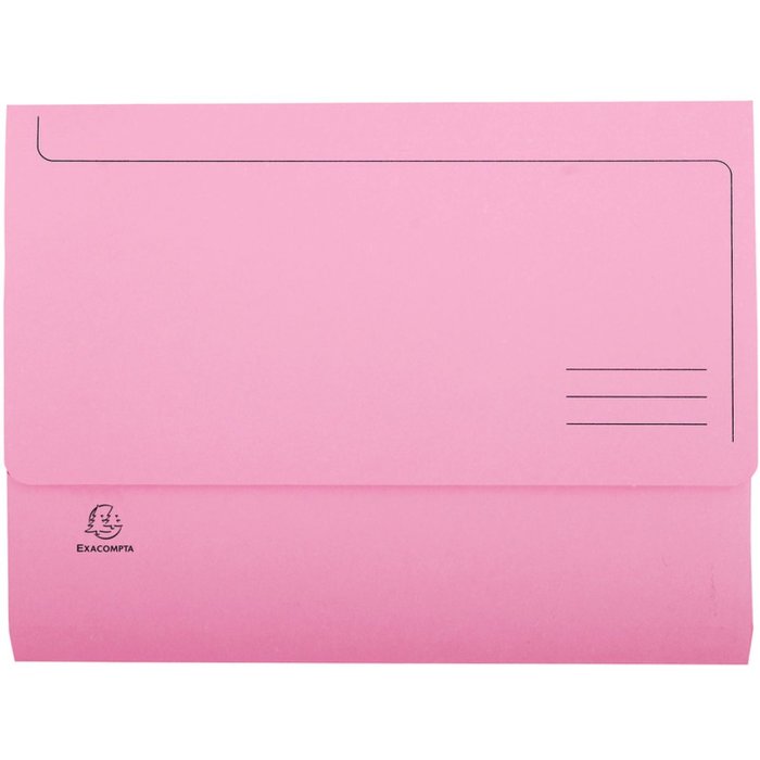 Confezione da 10 cartelline con tappo di chiusura A4 Rosa
