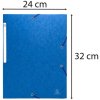 Raccoglitore con elastico e 3 lembi in cartone monoblocco Scotten Manila 425g Nature Future, per formato DIN A4 Blu