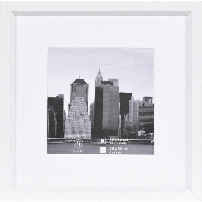 Cornice di plastica 20x20 cm METALLICA - bianco