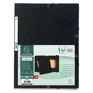 Cartella A4+ mE Manila 400g nera con 3 lembi