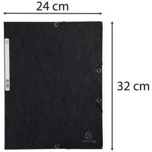 Cartella A4+ mE Manila 400g nera con 3 lembi