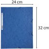 Cartella con 3 lembi ed elastico Cartoncino Manila 400g-m2 - A4 Blu