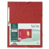 Cartella Exacompta con 3 lembi ed elastico Cartoncino Manila 400g-m² - A4 Rosso