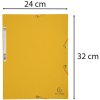 Cartella con 3 lembi ed elastico Cartoncino Manila 400g-m2 - A4 Giallo