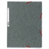 Cartella con 3 lembi ed elastico Cartoncino Manila 400g-m2 - A4 Grigio
