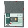 Cartella con 3 lembi ed elastico Cartoncino Manila 400g-m2 - A4 Grigio