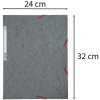 Cartella con 3 lembi ed elastico Cartoncino Manila 400g-m2 - A4 Grigio