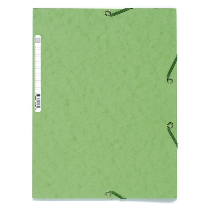 Cartella a 3 lembi con elastico Cartoncino Manila 400g-m2 - A4 Verde lime