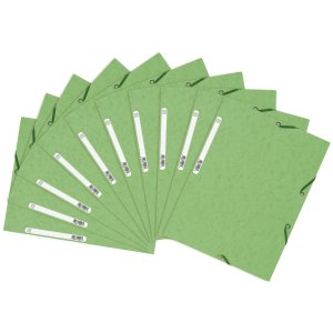 Cartella a 3 lembi con elastico Cartoncino Manila 400g-m2 - A4 Verde lime