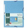 Cartella con 3 lembi ed elastico Cartoncino Manila 400g-m2 - A4 Turchese
