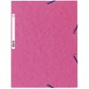 Cartella con 3 lembi ed elastico Cartoncino Manila 400g-m2 - A4 Rosa