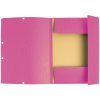 Cartella con 3 lembi ed elastico Cartoncino Manila 400g-m2 - A4 Rosa