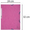 Cartella con 3 lembi ed elastico Cartoncino Manila 400g-m2 - A4 Rosa