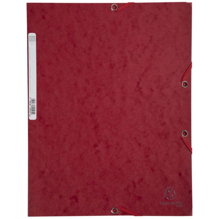 Exacompta Cartella con elastico 3 lembi Cartone Manila 400g din a4 cherry