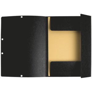 Cartella Exacompta elastica 3 lembi Manila cartone 355g DIN A4 nero
