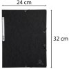 Cartella Exacompta elastica 3 lembi Manila cartone 355g DIN A4 nero