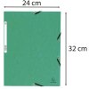 Raccoglitore con elastico e 3 lembi in cartoncino Manila 355 g, per formato DIN A4 Verde