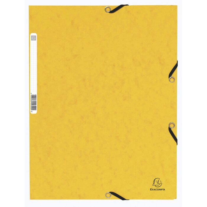 Cartella Exacompta elastica 3 lembi Manila cartone DIN A4 giallo 355g