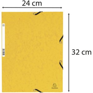 Cartella Exacompta elastica 3 lembi Manila cartone DIN A4 giallo 355g