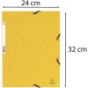 Cartella Exacompta elastica 3 lembi Manila cartone DIN A4 giallo 355g