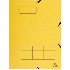 Raccoglitore con elastico, 3 lembi e stampa organizzativa in cartoncino Manila da 355 g, per formato A4, colori assortiti