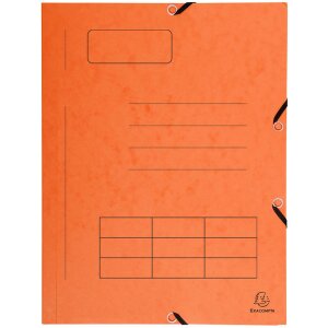 Raccoglitore con elastico, 3 lembi e stampa organizzativa in cartoncino Manila da 355 g, per formato A4, colori assortiti