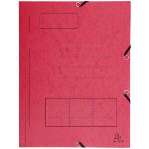 Raccoglitore con elastico, 3 lembi e stampa organizzativa in cartoncino Manila da 355 g, per formato A4, colori assortiti