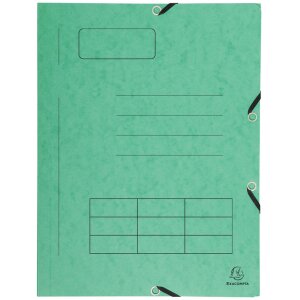 Raccoglitore con elastico, 3 lembi e stampa organizzativa in cartoncino Manila da 355 g, per formato A4, colori assortiti