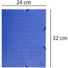 Raccoglitore con elastico, 3 lembi e stampa organizzativa in cartoncino Manila da 355 g, per formato A4, colori assortiti
