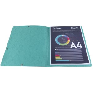 Cartella angolare verde per formato A4