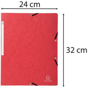Cartella angolare rossa per formato A4