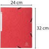 Cartella angolare rossa per formato A4