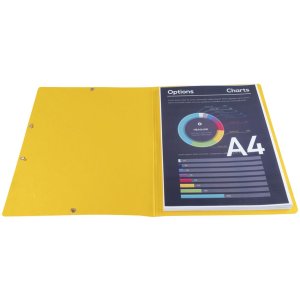Cartella angolare gialla per formato A4
