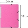 Cartella angolare in cartone Manila 400g Nature Future, per formato DIN A4 Fucsia