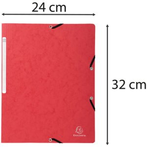 Cartella angolare in cartone Manila 355g Nature Future, per formato DIN A4 Rosso