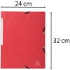 Cartella angolare in cartone Manila 355g Nature Future, per formato DIN A4 Rosso