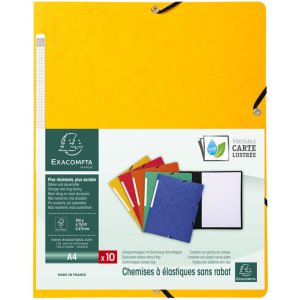Raccoglitore angolare in cartone Manila 355g Nature Future, per formato DIN A4 Giallo