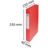 Scatola darchivio Exabox dorso 40mm etichetta Manila cartone Nature Future DIN A4 rosso