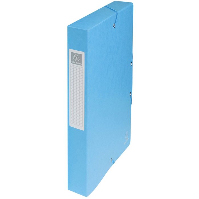 Archivio Scatola Exabox Spine 40mm Etichetta Manila Cartone Natura Futuro DIN A4 Turchese