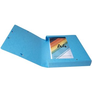 Archivio Scatola Exabox Spine 40mm Etichetta Manila Cartone Natura Futuro DIN A4 Turchese