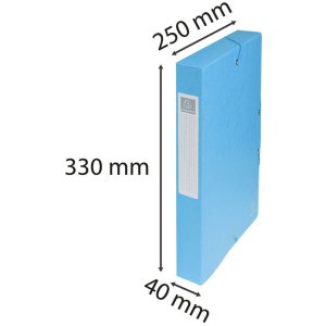 Archivio Scatola Exabox Spine 40mm Etichetta Manila Cartone Natura Futuro DIN A4 Turchese