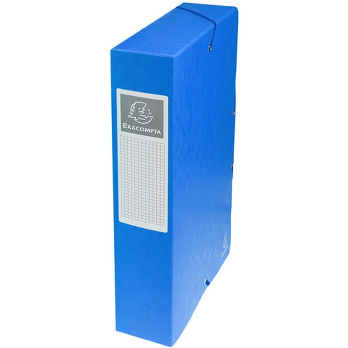 Scatola darchivio Exabox dorso 60 mm con etichetta in cartone Manila Nature Future, DIN A4 Blu