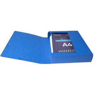 Scatola darchivio Exabox dorso 60 mm con etichetta in cartone Manila Nature Future, DIN A4 Blu