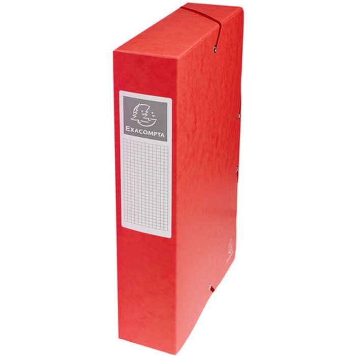Scatola darchivio Exabox dorso 60 mm con etichetta in cartone Manila Nature Future, DIN A4 rosso