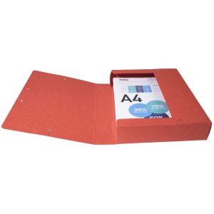 Scatola darchivio Exabox dorso 60 mm con etichetta in cartone Manila Nature Future, DIN A4 rosso