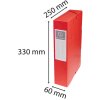 Scatola darchivio Exabox dorso 60 mm con etichetta in cartone Manila Nature Future, DIN A4 rosso