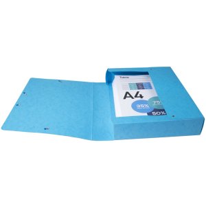 Scatola archivio Exabox Spine 60 mm con etichetta Manila Cartone Natura Futuro A4 Turchese
