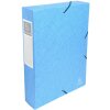 Scatola archivio Exabox Spine 60 mm con etichetta Manila Cartone Natura Futuro A4 Turchese
